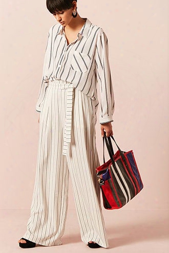 Stripe Paperbag Pants