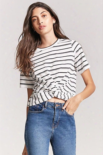 Stripe Twist-front Tee