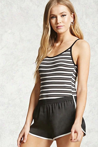 Striped Ribbed Bodysuit