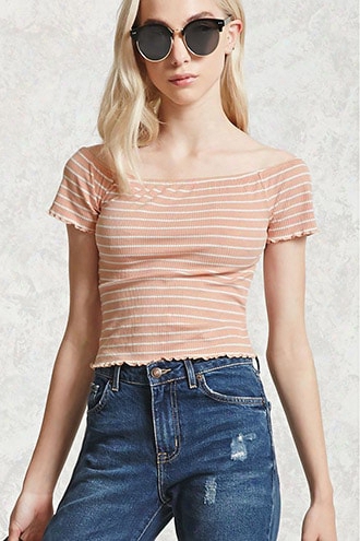 Striped Ruffled Top