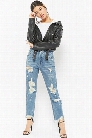 Distressed Frayed Jeans