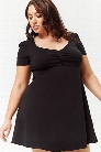 Plus Size Ruched A-Line Dress