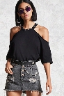 Studded Open-Shoulder Top