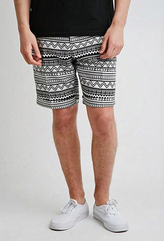 Tribal Pattern Trouser Shorts