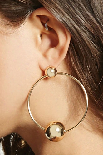 Beaded Hoop Earrings