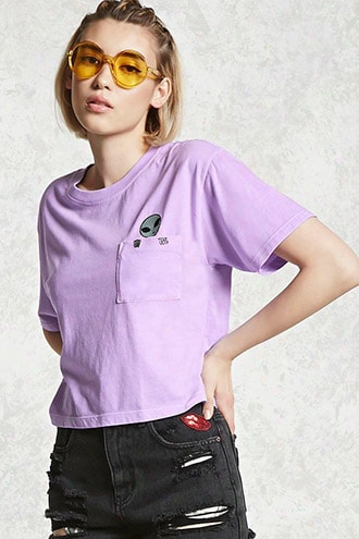 Boxy Alien Patch Pocket Tee