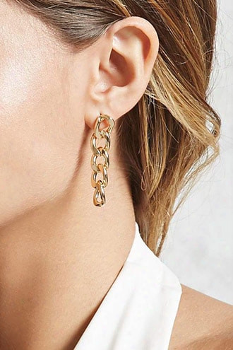 Chain-link Drop Earrings