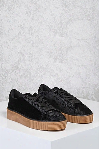 Crushed Velvet Low-top Sneakers