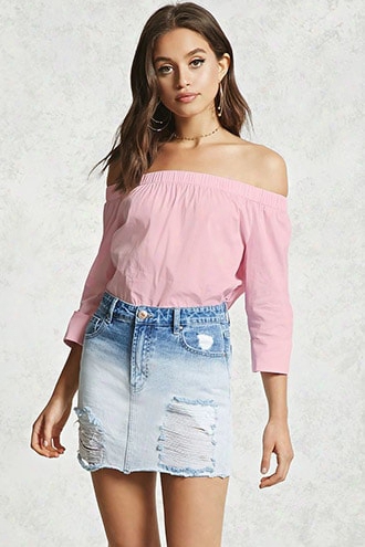 Cuffed Off-the-shoulder Top