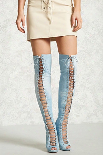 Denim Over-the-knee Boots