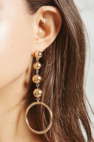 Drop Hoop Earrings