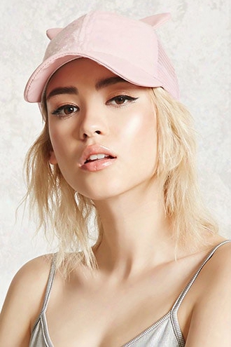 Faux Fur Cat Ears Baseball Cap