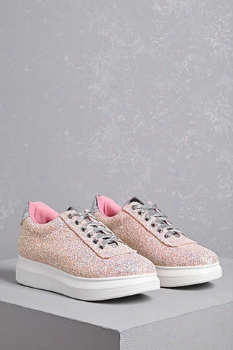 Glitter Platform Sneakers