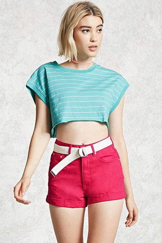 High-rise Cuffed Shorts