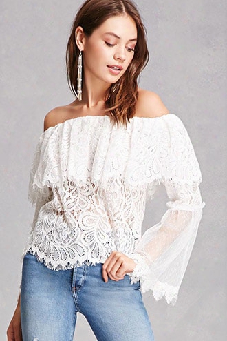 Lace Off-the-shoulder Top