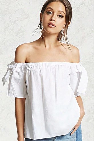 Off-the-shoulder Bow Top