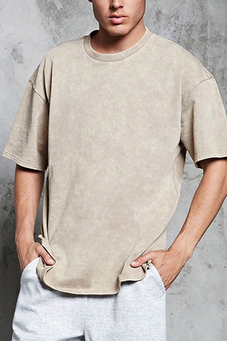 Oversized Acid Wash Knit Tee