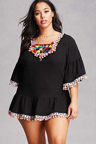 Plus Size Drop-waist Tunic