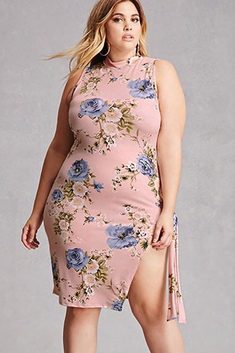 Plus Size Floral Bodycon