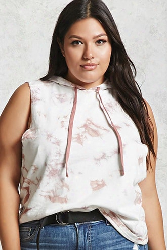 Plus Size Sleeveless Hoodie