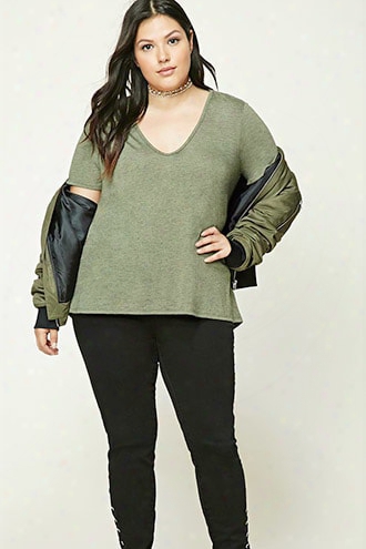 Plus Size V-neck Tee