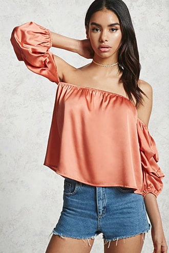 Ruched Off-the-shoulder Top