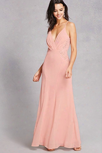 Soieblu Lace Cutout Gown