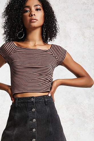 Striped Cropped Tee