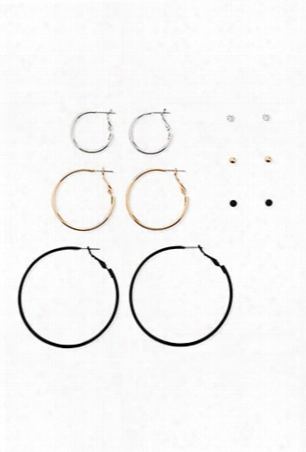 Stud And Hoop Earring Set