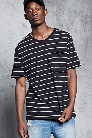 Stripe V-Neck Pocket Tee