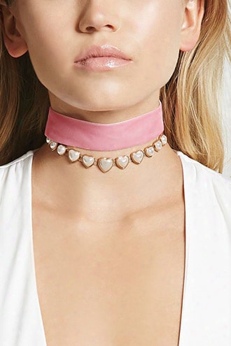 Velvet & Faux Pearl Choker Set