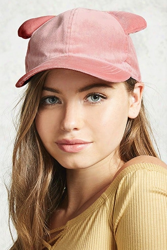 Velvet Cat Ear Baseball Cap