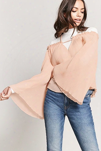 Accordion Pleat Off-the-shoulder Top