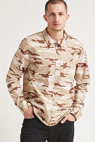 Camo Print Twill Shirt