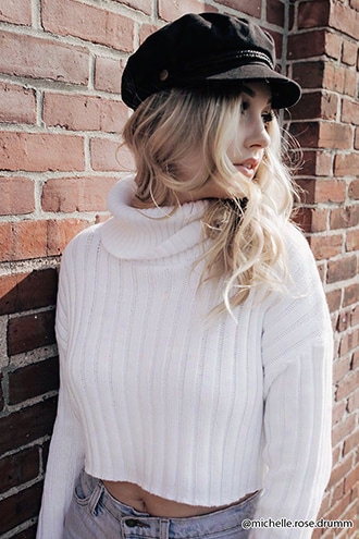 Cropped Turtleneck Sweater