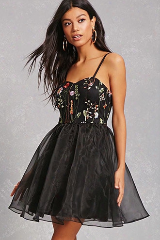 Embroidered Tulle Dress