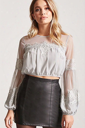 Eyelash Lace Crop Top