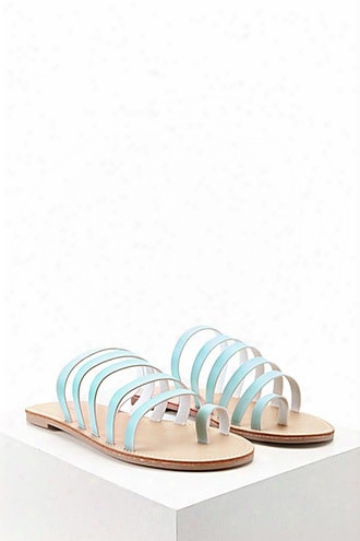 Faux Leather Toe-loop Sandals