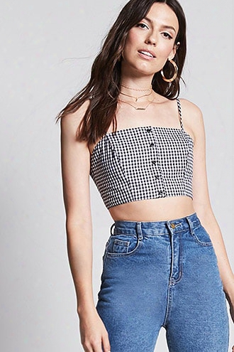 Gingham Cropped Cami