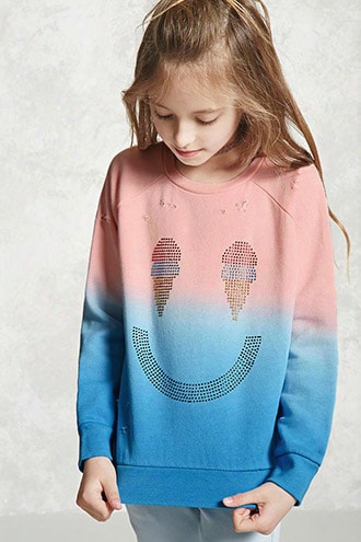 Girls Dip Dye Sweatshirt (kids)