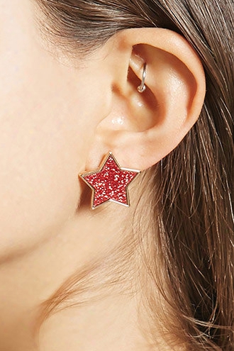 Glitter Star Studs