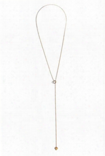 Heart Charm Lariat Necklace