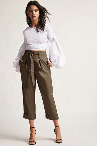 High-rise Paperbag Trousers