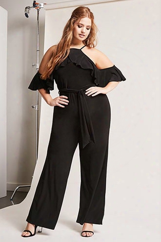 Plus Size Belted Jumpsuit