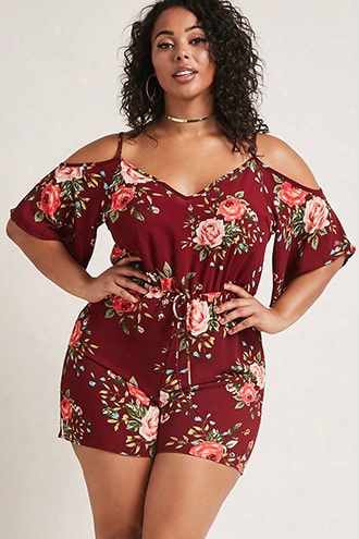 Plus Size Floral Romper