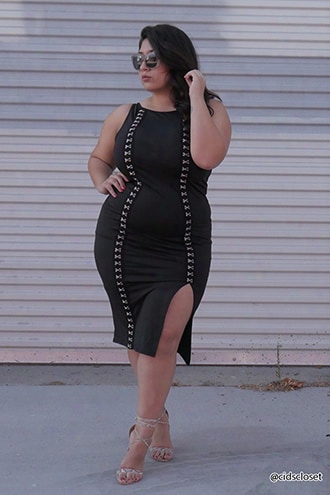 Plus Size Hook-eye Dress