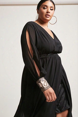 Plus Size Soieblu Belted Maxi Dress