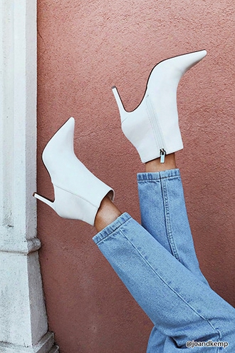 Pointed Faux Leather Ankle Boots