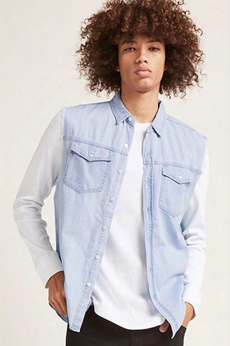 Raw-cut Chambray Shirt