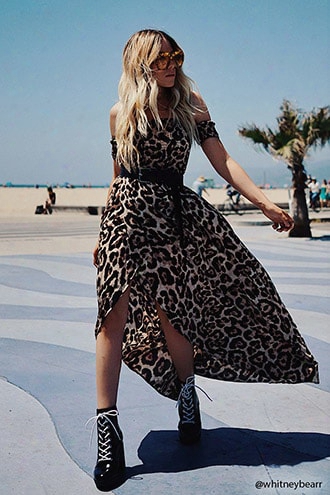 Reverse Leopard Print Dress